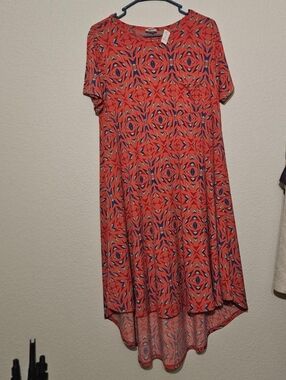 Medium Red And Blue LuLaRoe Dress